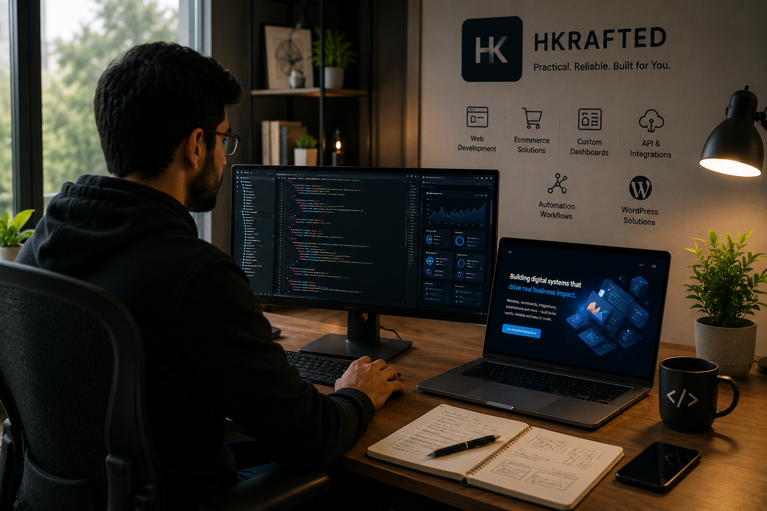 Hardik planning a business website and digital system