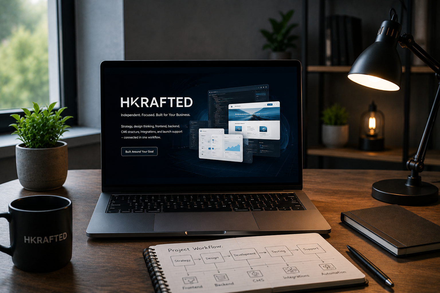 Workspace planning board for a custom digital solution