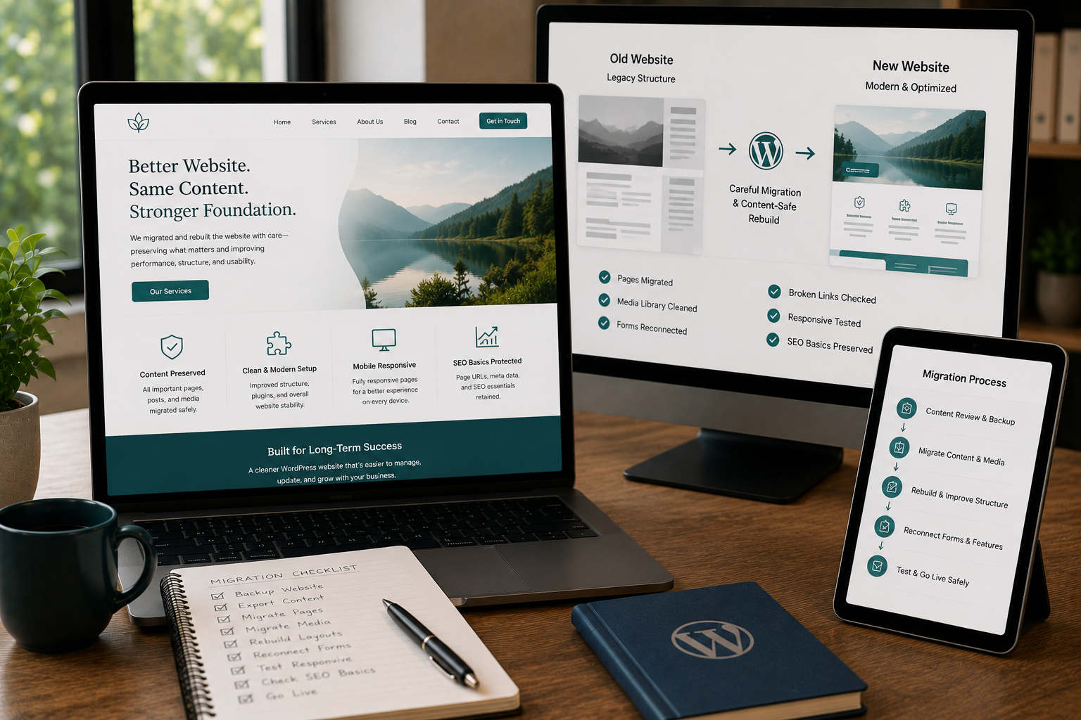 Legacy WordPress Migration with Content-Safe Rebuild